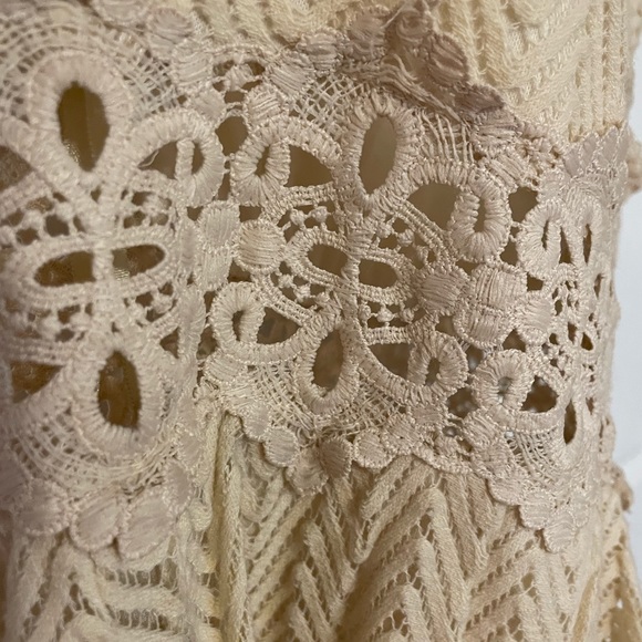 Ya Los Angeles Cream Crochet Cutout Dress - Picture 8 of 13